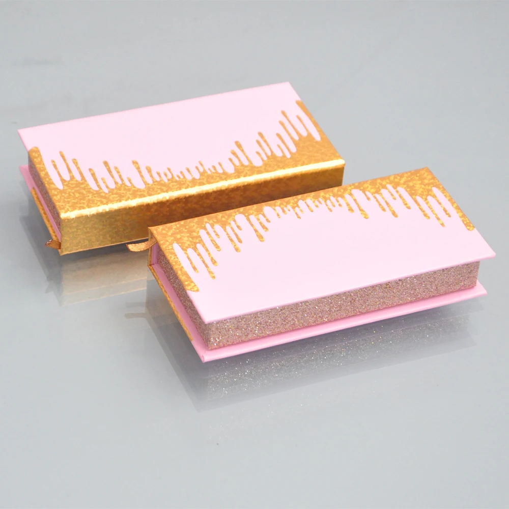 

Wholesale Eyelash Packaging Box Lash Boxes Package Custom Magnetic Pink Glitter Faux Cils Holder Makeup Storage Case Vendors