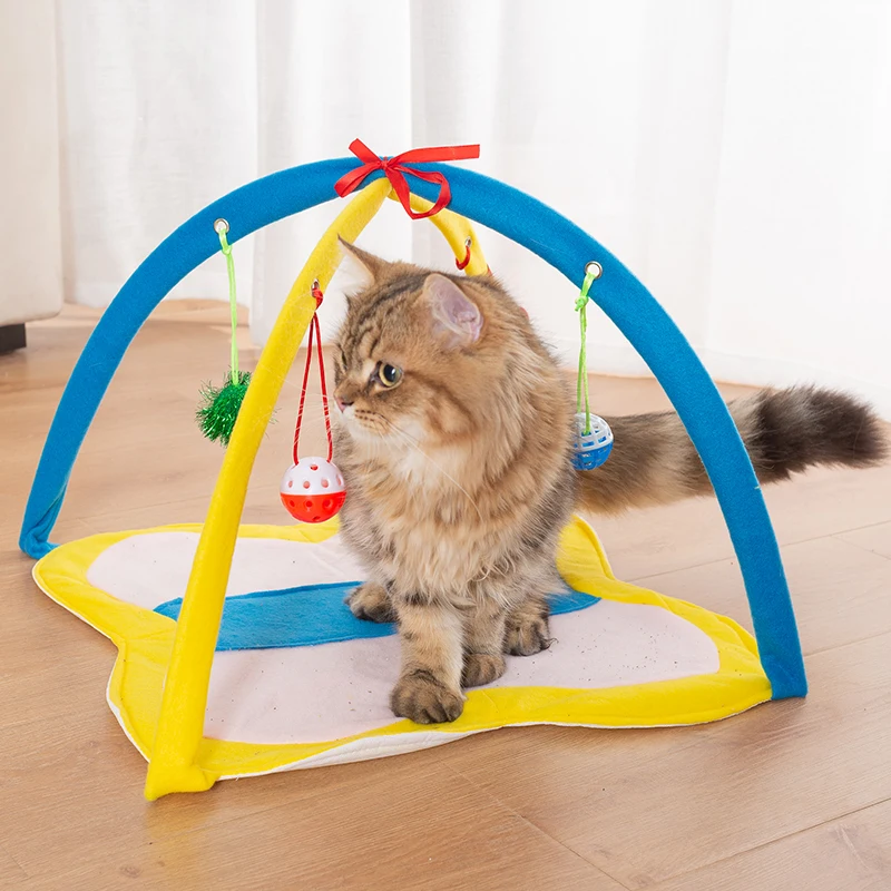 Складной кошка палатка дом собаки котята Одеяло кровать игрушечная кошка кровать коврик для домашних животных дышащие палатки для использования внутри помещений малых и средних спать в питомнике кровати