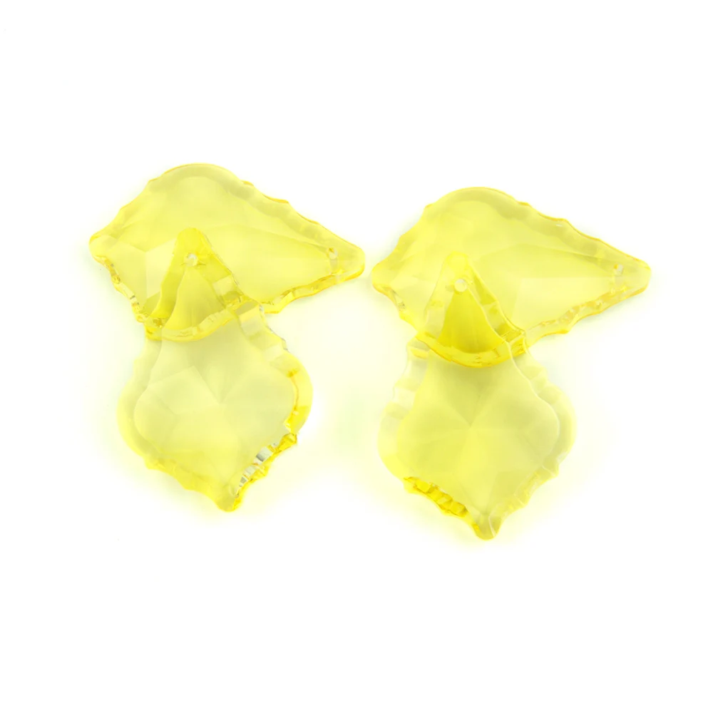 topaz 5 шт. кленовые листья Цвета Хрустальные подвесные люстры подвеска со стразами украшения дома и свадьбы DIY - Цвет: topaz