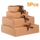 5X мульти Размеры крафт Бумага коробка коричневого картона формы для выпечки печенье в подарок коробка ко Дню Святого Валентина пасхальное Свадебная вечеринка упаковка коробка для ювелирных изделий
