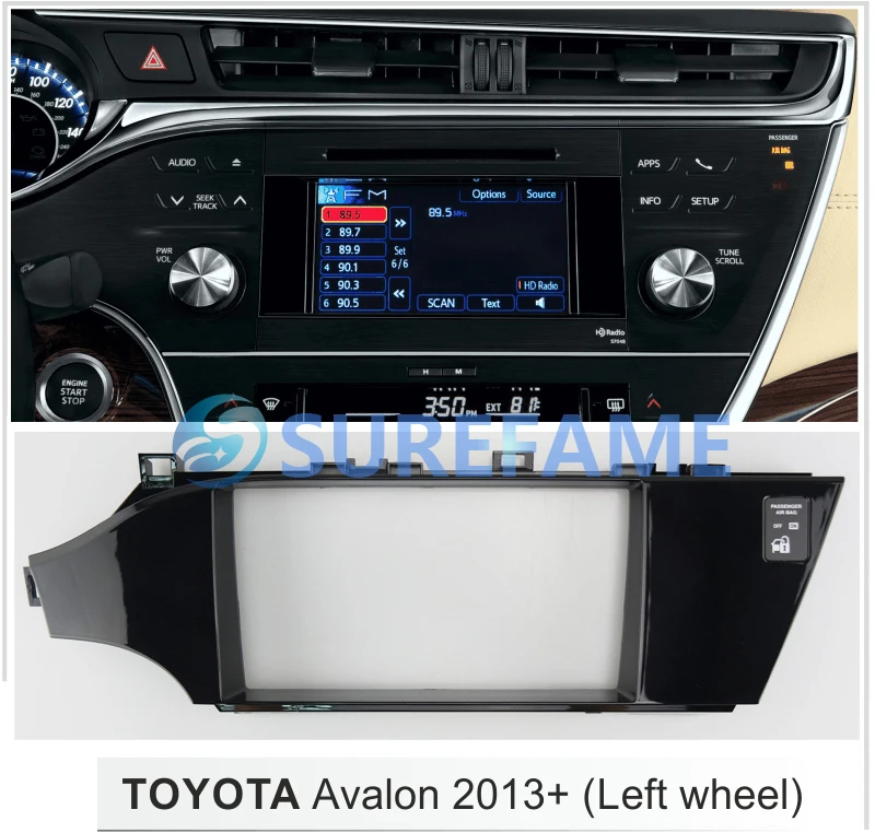 Панель радиоприемника автомобильная 9 дюймов для TOYOTA Avalon 2013 + (левое колесо) |