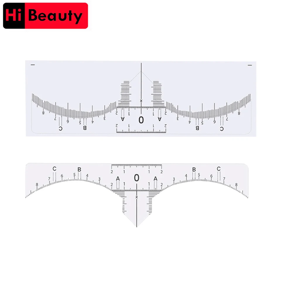 

100pcs Disposable Eyebrow Ruler Stencils Sticker Drawing Guide Adhesive for Microblading Permanent Makeup Tattoo Auxiliary Ruler