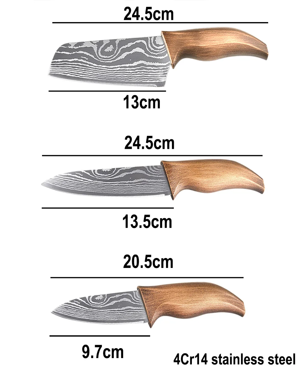 GEEKHOM кухонный нож набор для повара японский Нержавеющая сталь приготовления