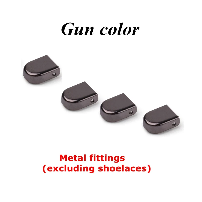 4pcs Gun color 1 пара эластичные шнурки для обуви плоские шнурки без завязок Дети Взрослые Унисекс белые шнурки для отдыха на открытом воздухе кроссовки быстро ленивые шнурки - Цвет: 4pcs Gun color