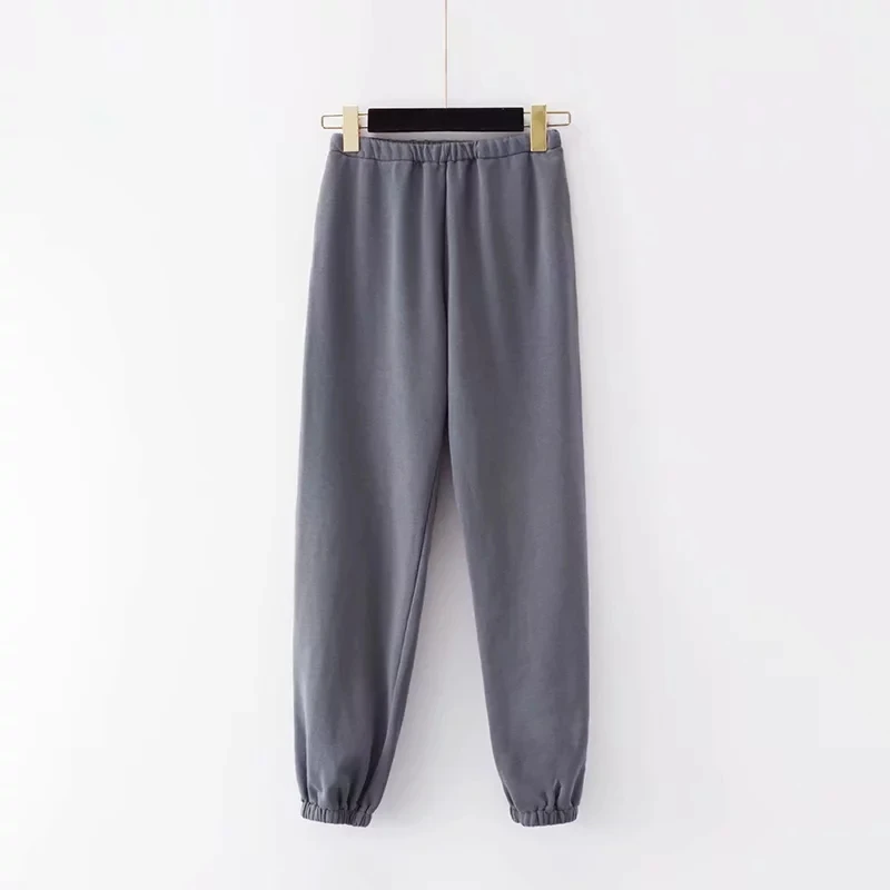 Женские брюки для бега эластичные брюки с высокой талией черные серые шаровары повседневные Хип-хоп повседневные брюки женские тренировочные брюки