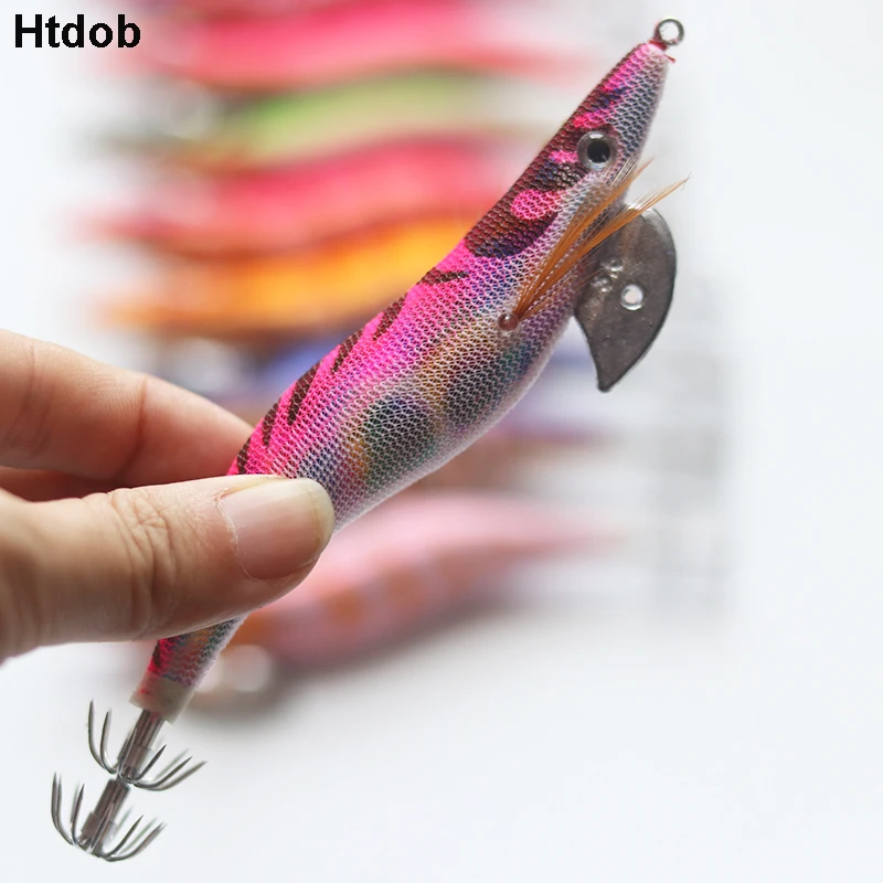 Htdob набор рыболовных приманок 10 шт. 13 5 см 20 г приспособления для кальмара 3 # крючок