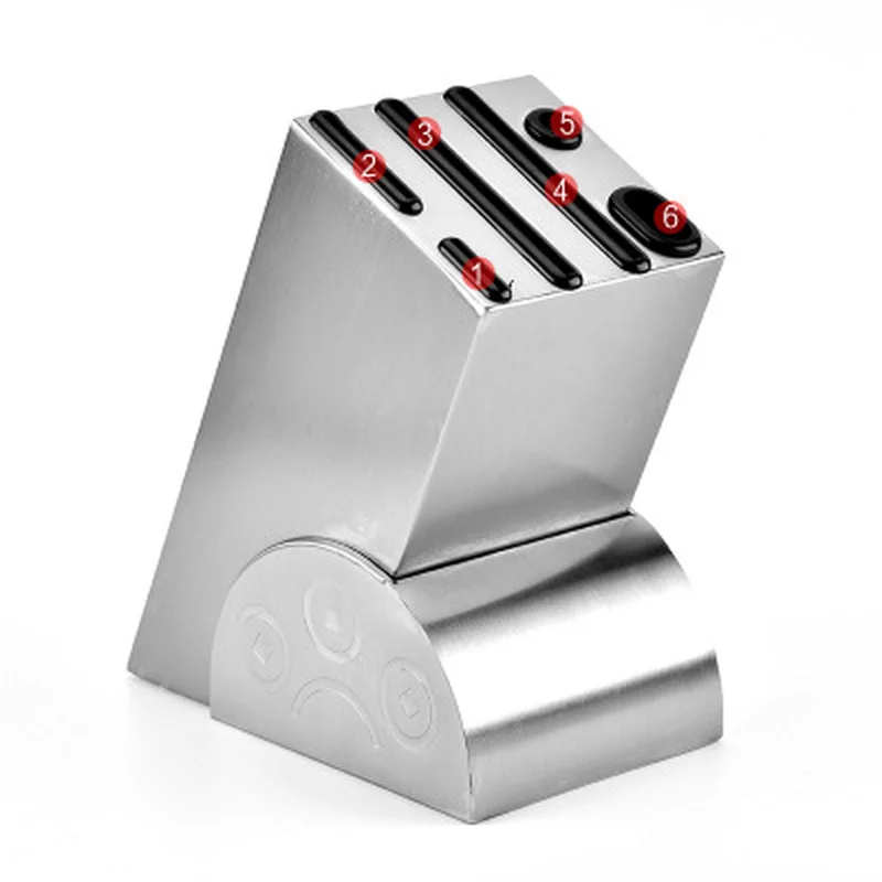 Кухня ножи блок современный 6-слот Нержавеющая сталь Ножи для хранения кухонных