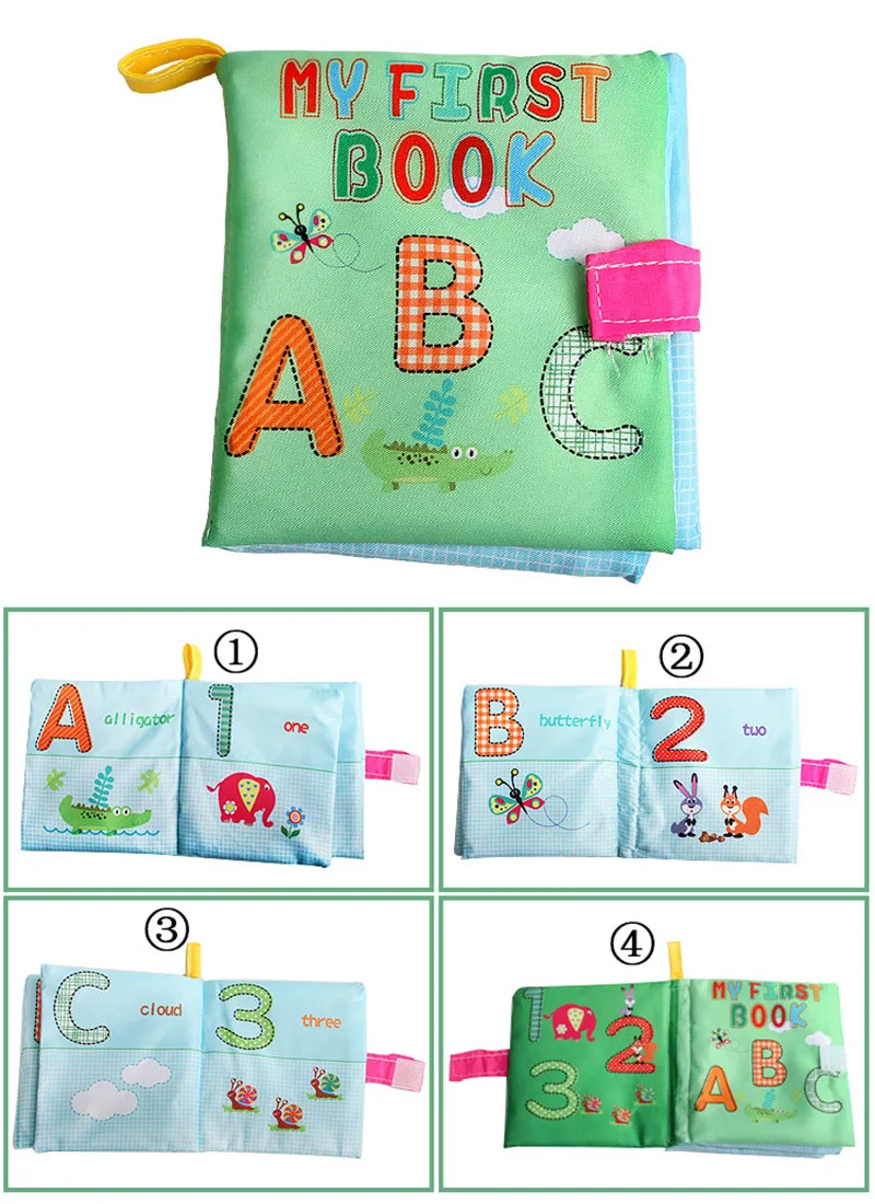 

soft cloth book educational for Children Newborns Kids Learning toddlers Toys Infant sensory Books rustle Baby Books 0 12 months