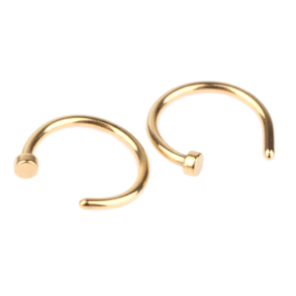 Ложная перегородка из медицинского титана для носа кольцо белого золота тела