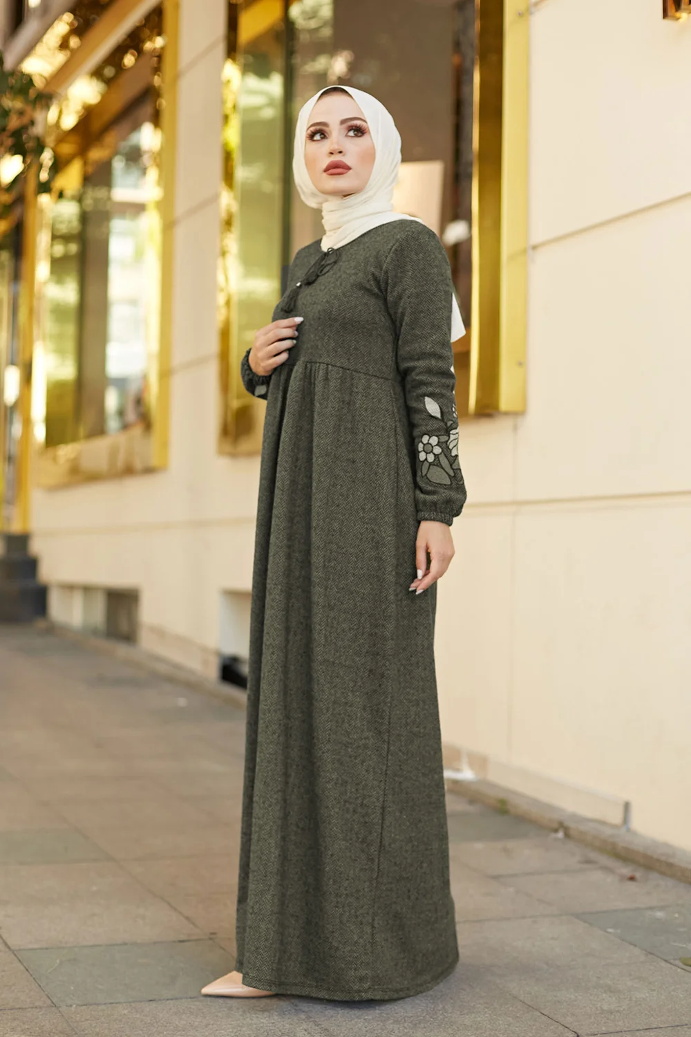 

Maxi Dresses Turkey Women's Dress Modest Caftan Islamic Clothing Muslim Fashion for winter