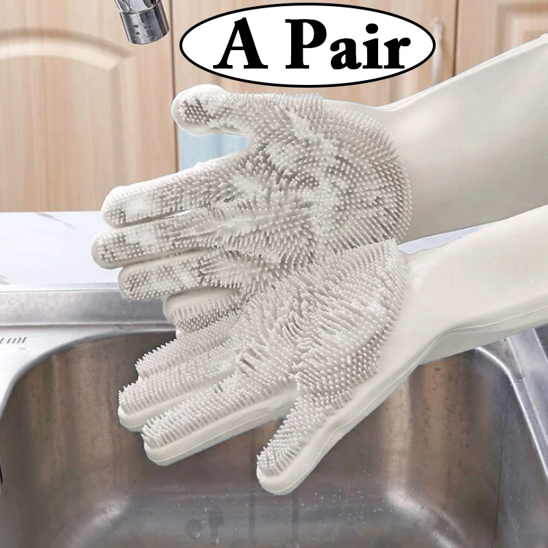 

Волшебные перчатки, силиконовые кухонные перчатки, силиконовые чистящие перчатки, перчатки для мытья посуды, домашние резиновые перчатки д...
