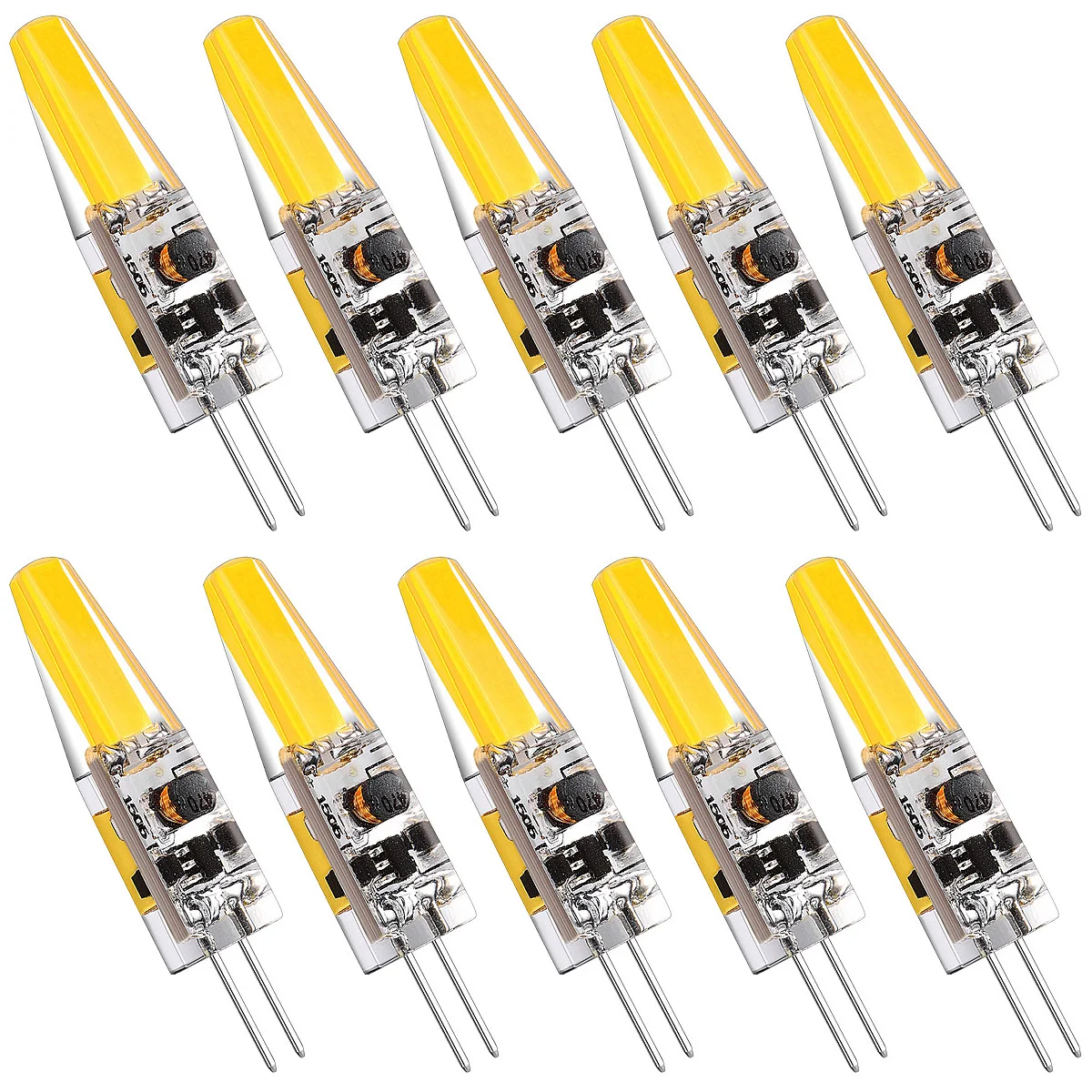 10 PCS Dimmable Mini G4 LED COB Lamp 6W Bulb AC DC 12V 220V Candle Lights Replace 30W 40W Halogen for Chandelier Spotlight