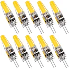 10 шт. приглушаемая мини светодиодная лампа G4 COB 6 Вт лампочка AC DC 12 В 220 В свечи заменяемые Галогенные лампочки 30 Вт 40 Вт для Люстра прожектор