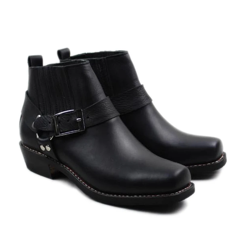 Мужские ботинки ручной работы из натуральной кожи ковбойские в западном стиле