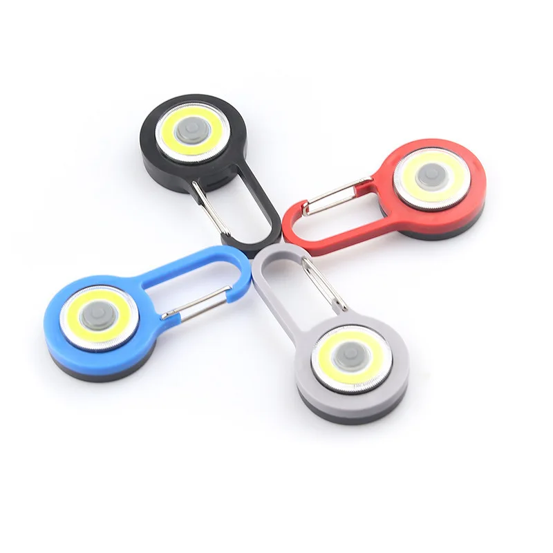 COB карабин с подсветкой светильник брелок висит вспышка карманный фонарь