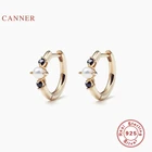 Женские серьги-кольца CANNER INS из серебра 925 пробы с сережки в виде жемчужных алмазов, ювелирные украшения