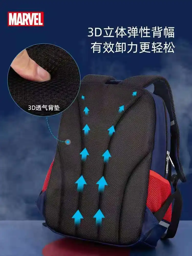 Disney New School bags For Boys Primary Student Shoulder Orthopedic Backpack Spider Iron Man Captain America Kids Gifts Mochilas