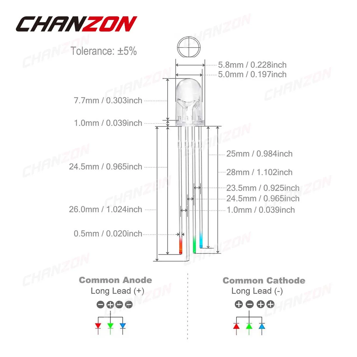 100 шт 5 мм RGB светодиодный излучающий диод микро индикатор Arduino красного зеленого и