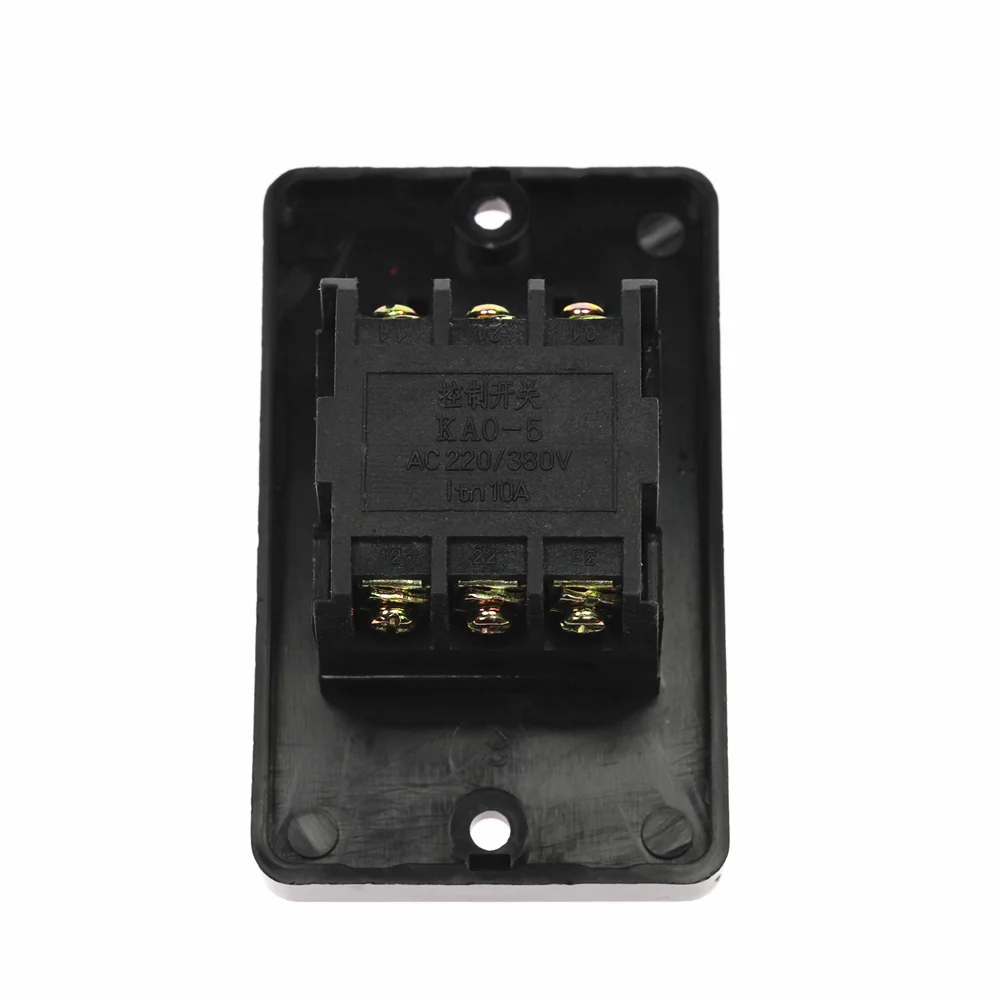 1 шт. AC220V/380 V 10A вкл/выкл 3 фазы Пластик Мощность пусковой переключатель KAO-5M 50 Гц/60 Гц Водонепроницаемый кнопочный переключатель
