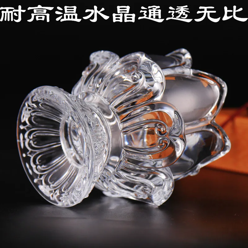 Винтажный прозрачный хрустальный подсвечник стеклянный столик скандинавский