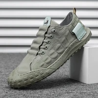 men casual shoes anti slip comfortable men loafers shoes fashion lace up flats shoes for men outdoor walking man footwear
