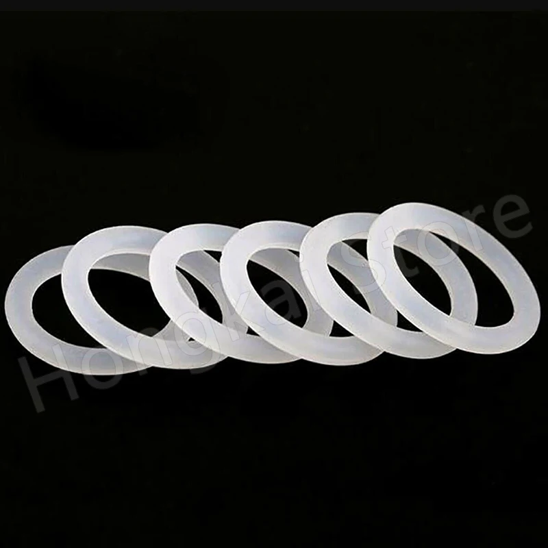 Белые силиконовые уплотнительные кольца OD 5-80мм*CS 2мм, пищевой высокотемпературный класс -35℃-200℃, ID 1-76мм, в количестве 5/10/20 шт.