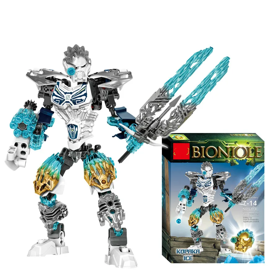 BIONICLE 131 шт. фигурки со льдом Kopaka 611 4 набор строительных блоков игрушки для детей