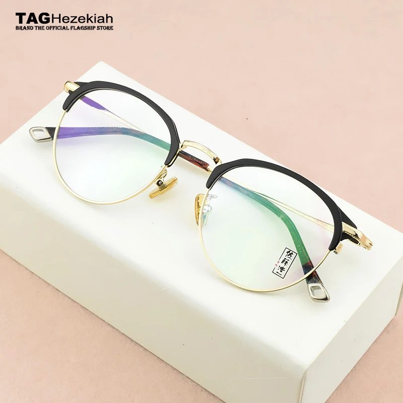 Модная брендовая оправа для очков Женская винтажная круглая мужские