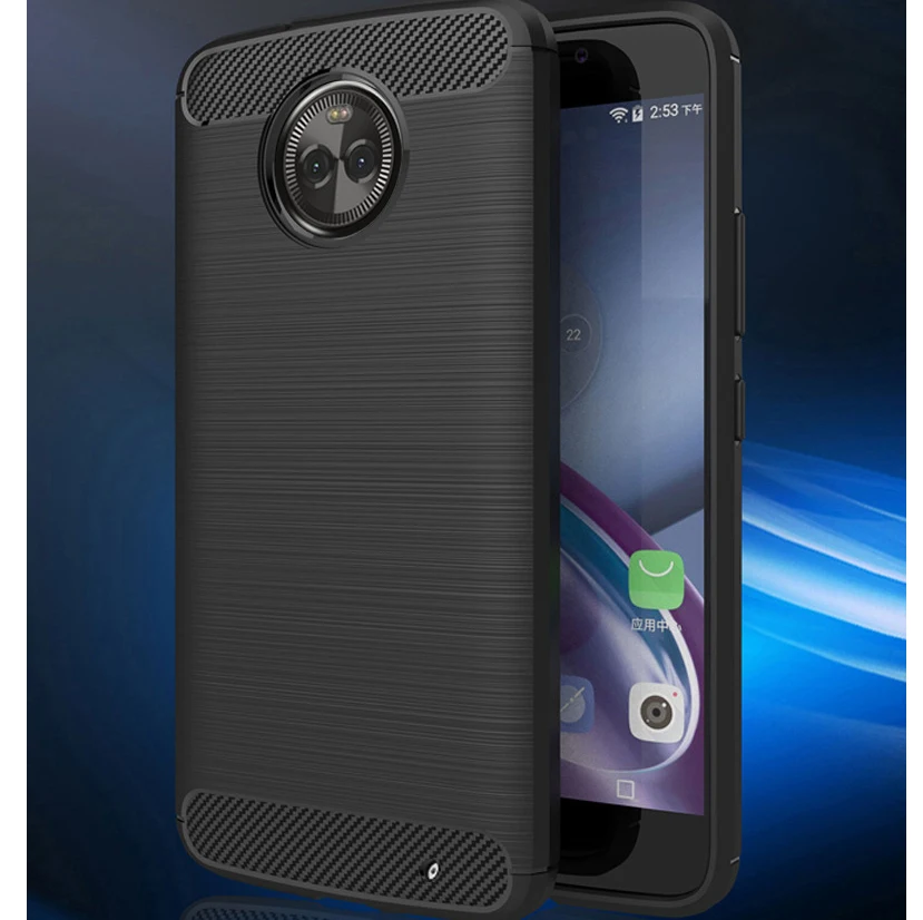 Чехол для Motorola Moto Z4 X4 G6 Play Plus мягкий бампер из углеродного волокна силиконовая
