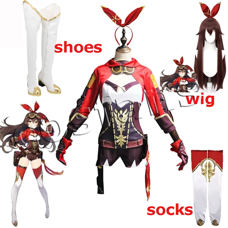 

Женский костюм для косплея из аниме «Genshin Impact», костюм янтарного цвета для косплея, костюм для Хэллоуина