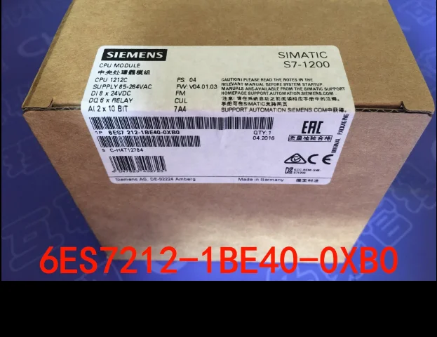 Новый SIEMENS 6ES7212 1BE40 0XB0 CPU1212C Бесплатная доставка|Автоматизация зданий| |