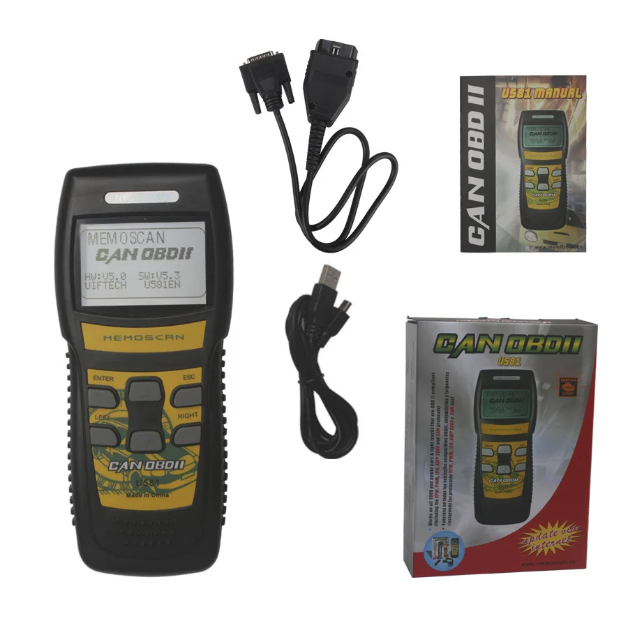 Сканер Memoscan U581 CAN BUS OBD2 многоязычный инструмент для диагностики | Автомобили и