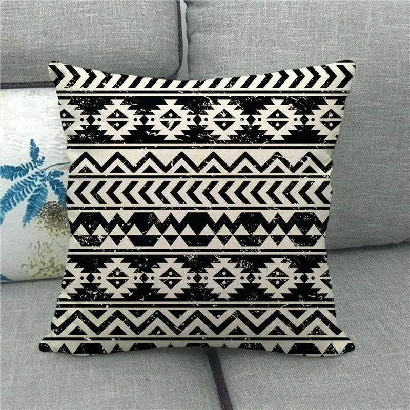 Наволочка из Индии ацтексов наволочка для подушки черная гоэлектрическая