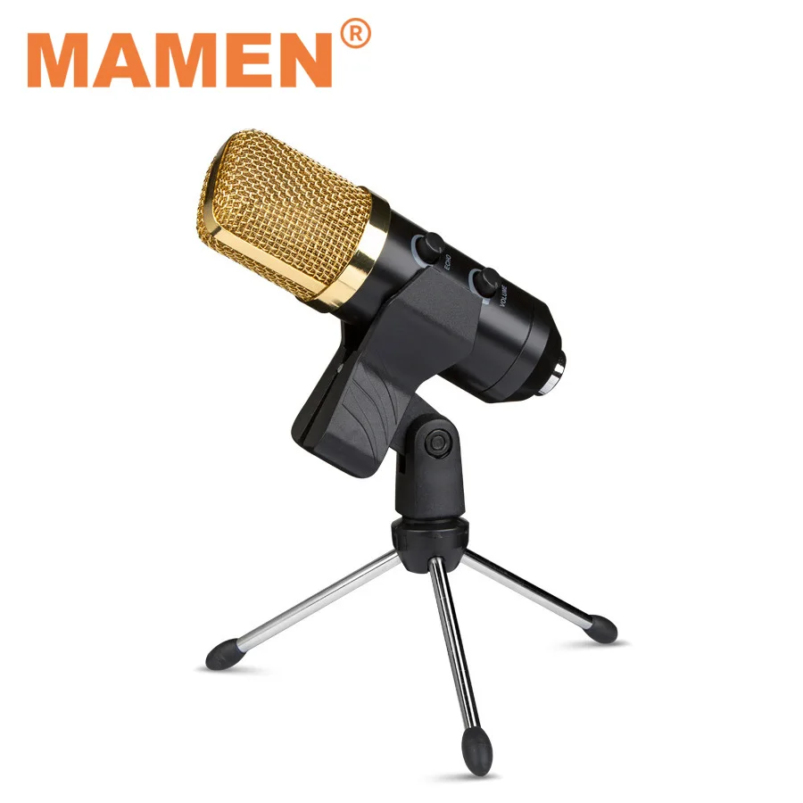 

Профессиональный студийный микрофон MAMEN со штативом, конденсаторный микрофон для записи, USB микрофон для компьютера, караоке, живого трансл...