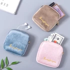 Модная мягкая плюшевая мини-сумочка для косметики, косметичка на молнии для красивых девушек, портативный органайзер, держатель для путешествий, сумка для мытья, коробка