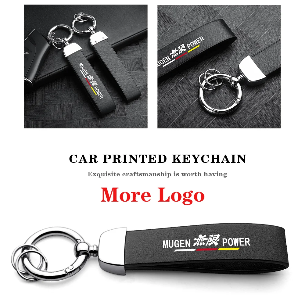 

Car 1PCS Leather Metal Alloy Key Fob Key-chain For Mugen Honda INSPIRE XR-V CR-V UR-V CR-Z Pilot Type R Type S VTEC DOHC CIVIC