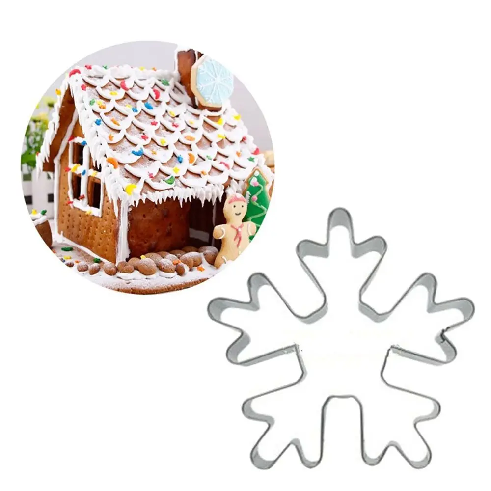 3D DIY торт-Снежинка формы из нержавеющей стали помадка резак печенья инструменты