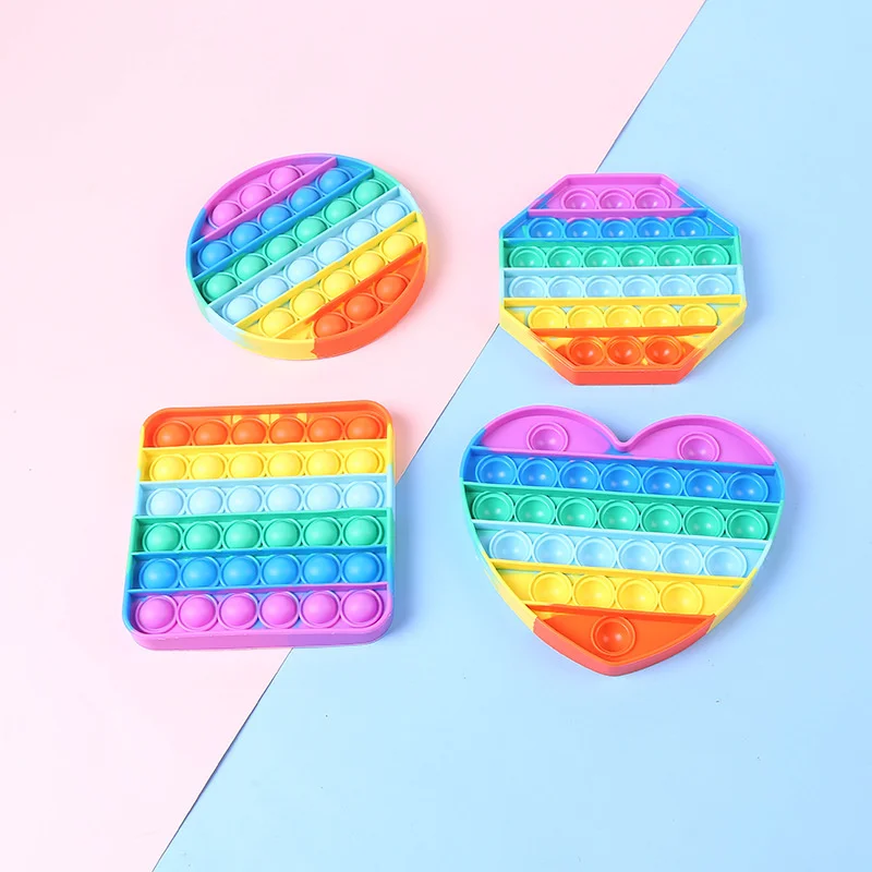 

Популярные компрессионные графические игрушки, компрессионная игрушка для детей, простая диммирующая Радужная пузырьковая игрушка для па...