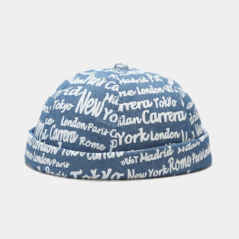 

2021 New Vintage Docker Cap Brimless Beanie Hats For Women Retro Adjustable Hip Hop Literary Landlord Sailor Cap gorras hombre