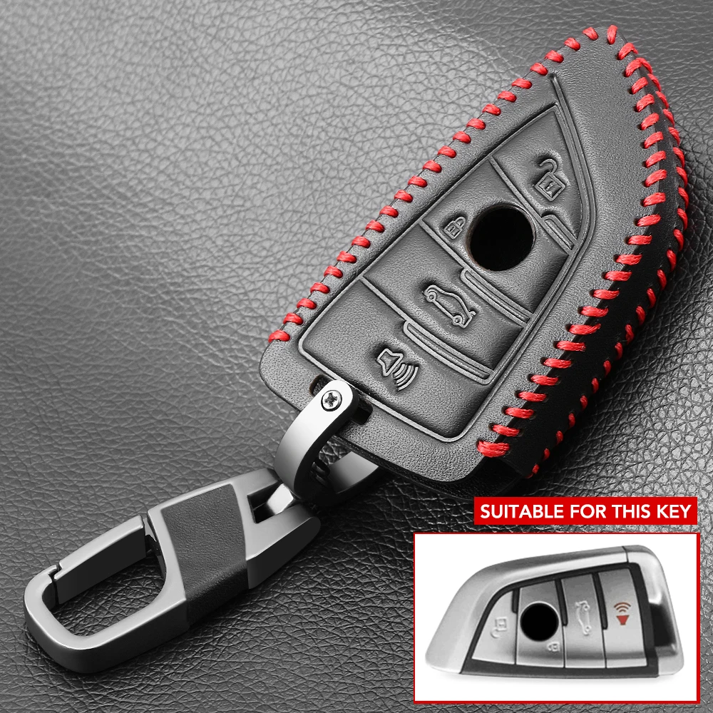 Модный кожаный чехол для автомобильного ключа с дистанционным управлением BMW 1 2 3
