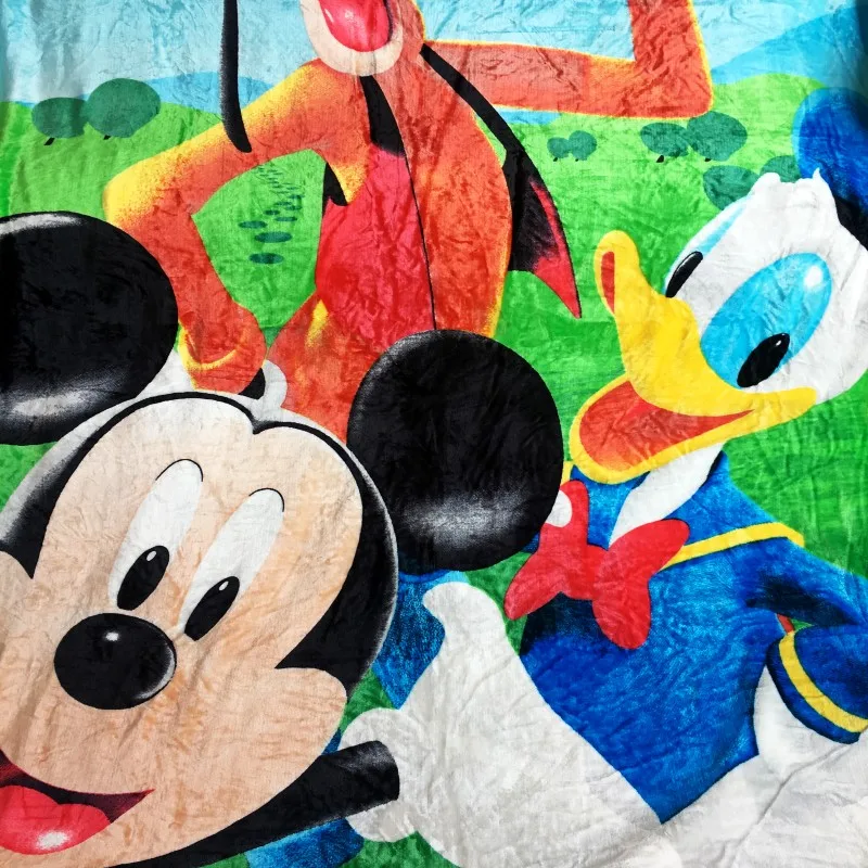 Disney Double Layered Mickey Minnie Mouse Sherpa Thick Warm Blanket Throw for Girls Kids on Bed Sofa 150x200cm Flatsheet Winter