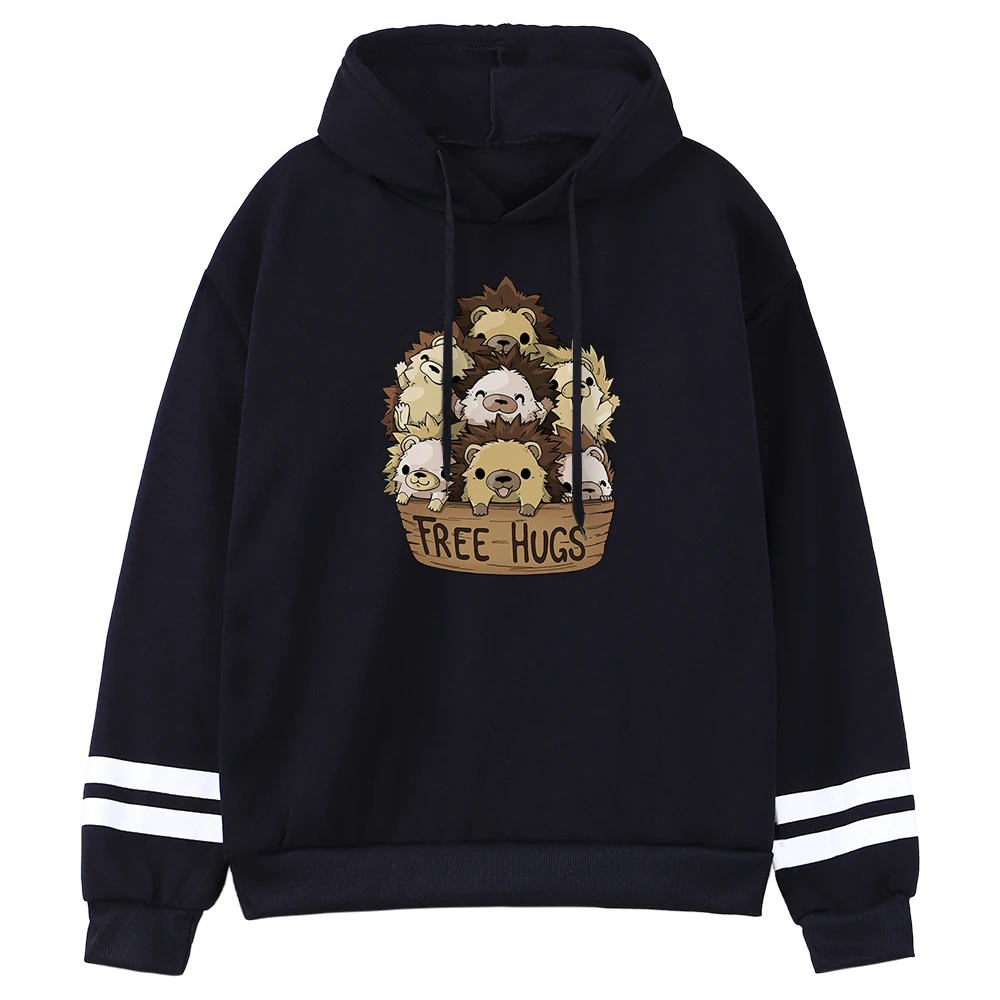 

Kawaii Little Raccoon Hot Printed Woman Crop Hoodie Aesthetics Fashion Hoody Female Loose Streetwear Sweatshirt For Women