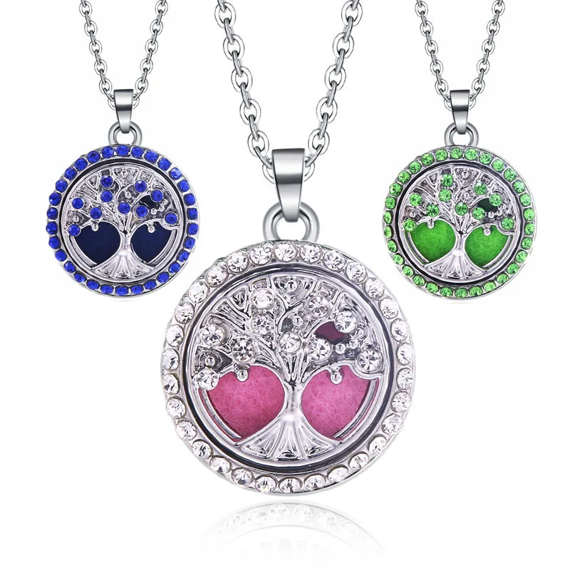 Ожерелье Древо жизни для ароматерапии Хрустальный парфюмерный медальон