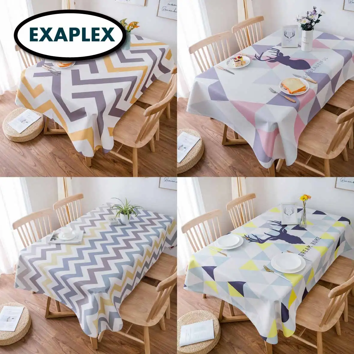 Скатерть для стола с принтом в виде листьев пальмы | Дом и сад