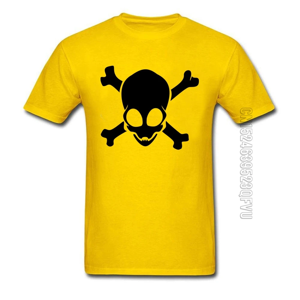 Мужская футболка с принтом инопланетянина желтая из 100% хлопка перекрестными