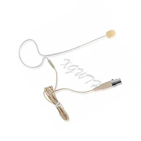 mic omnidirectional wired headset audio condenser mic with 4 pin mini cable wire and windscreen shure system skin tone
