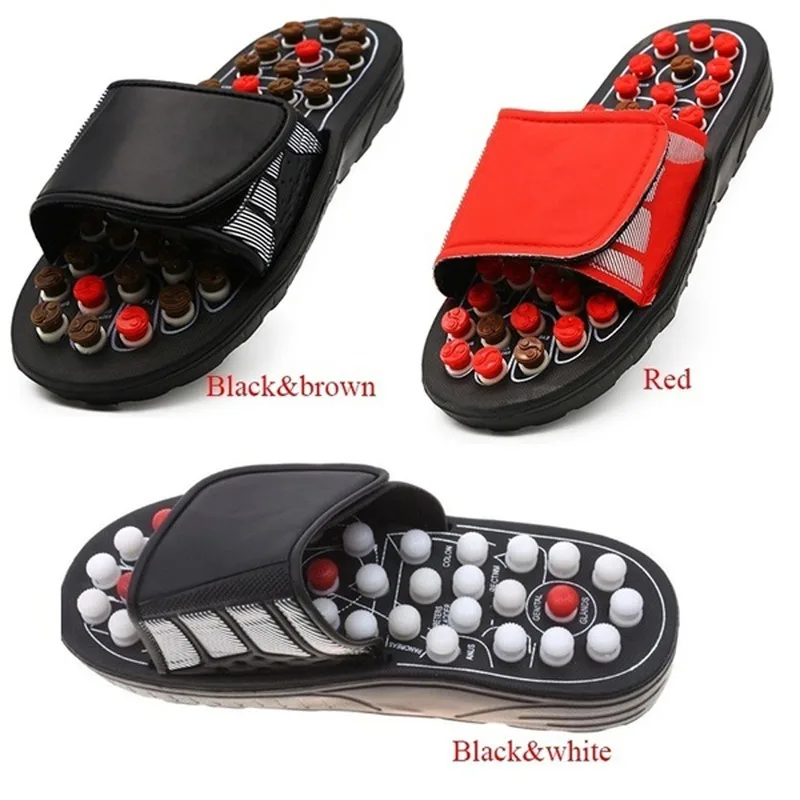 

Unisex Massage Slipper Shoes for Mens Feet Chinese Acupressure Therapy Rotating Sandal Foot Massager Shoes