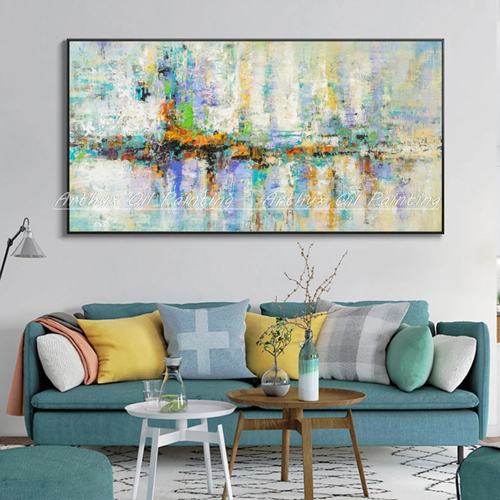 Arthyx 3D абстрактная Красочная картина маслом на холсте Современная