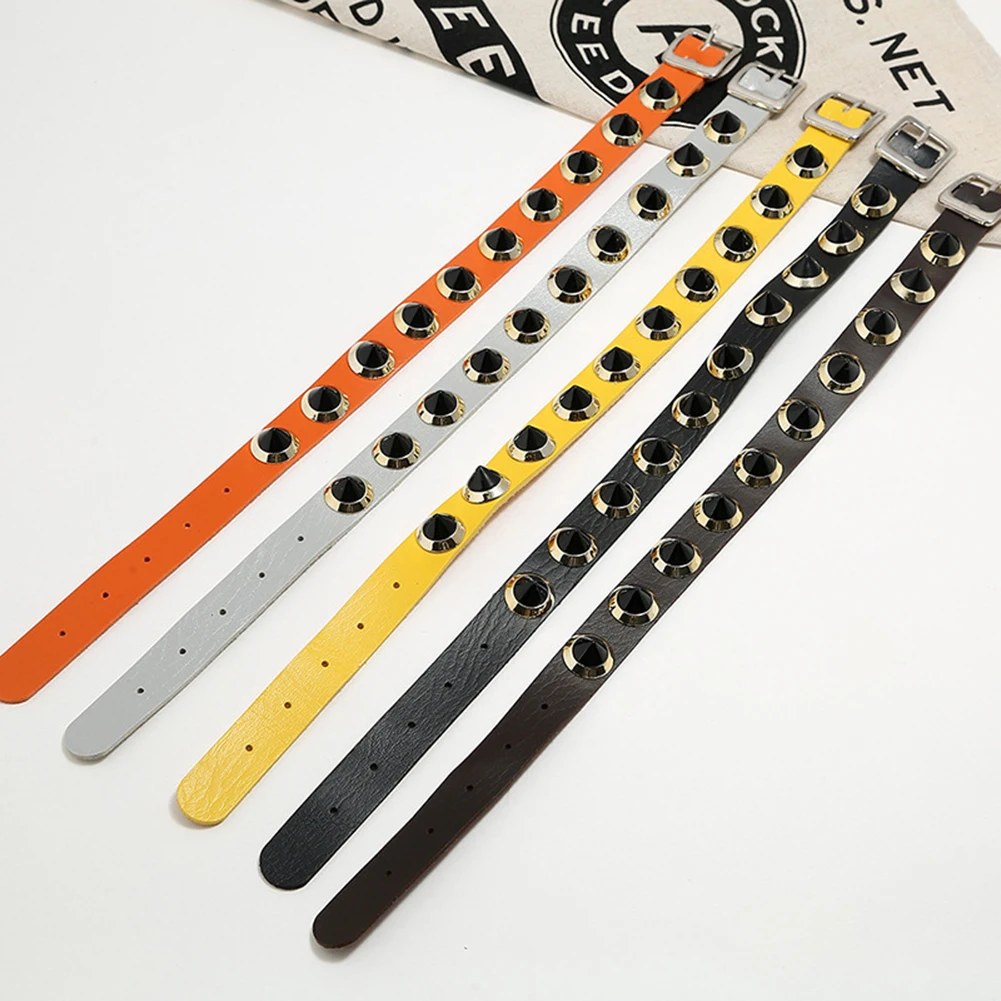 Ожерелье-чокер из искусственной кожи с шипами и заклепками | Украшения