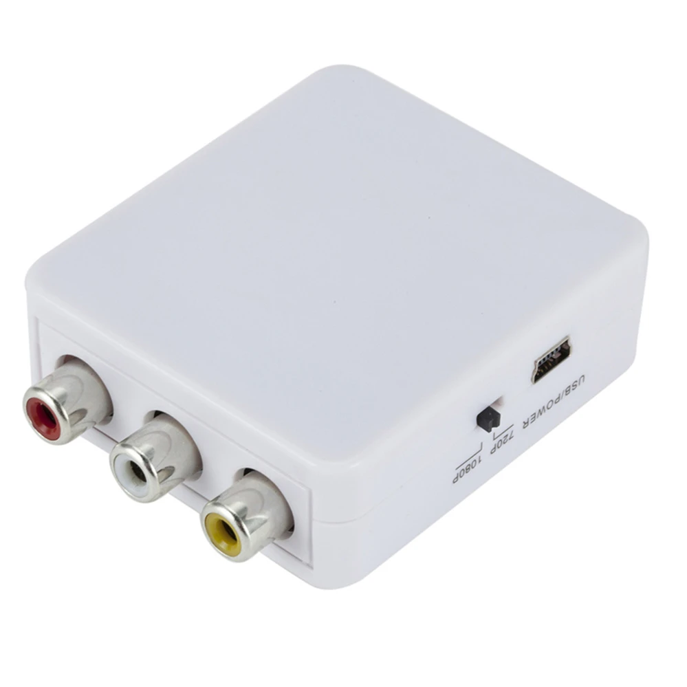 Преобразователь PzzPss MINI RCA AV в HDMI HD 1080P 2 адаптер для ТВ X box PS4 ПК DVD проектора